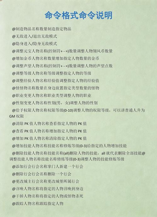 神泣私服GM命令全面解析,掌握游戏内管理员特权与操作技巧